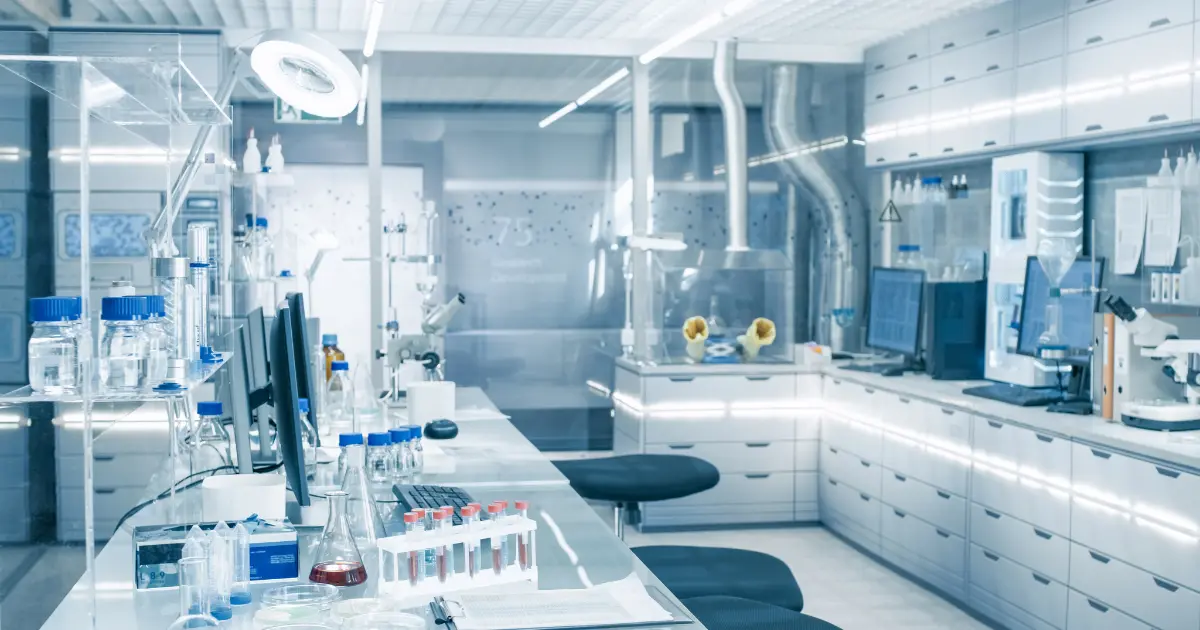 foskningsmiljö av modernt lab